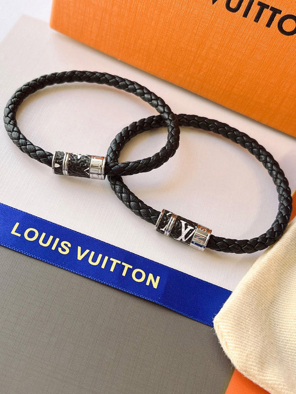 اسواره لويس فيتون كبلز جلد اسود اسواره louis vuitton