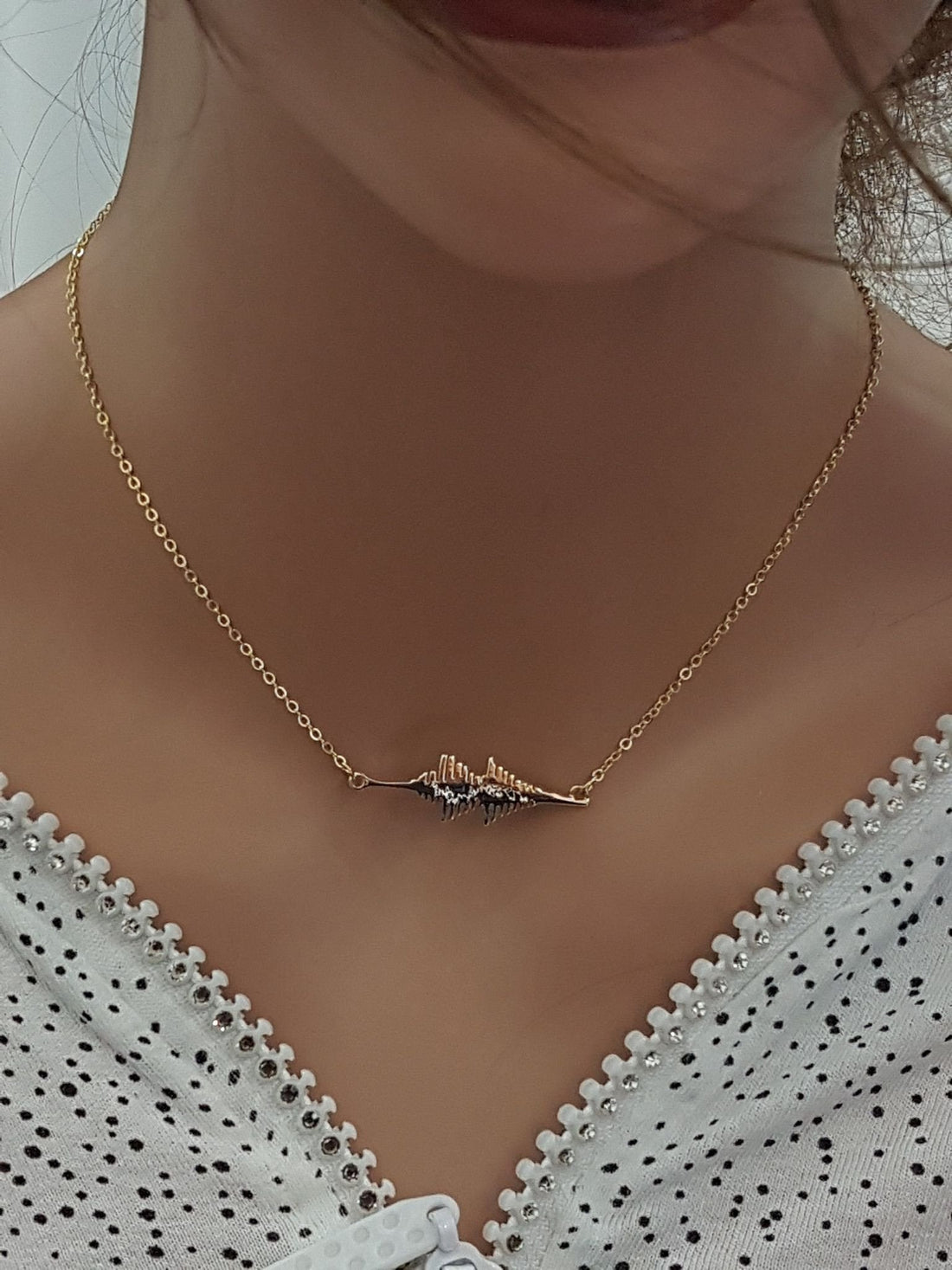 سلسال نبض القلب معدني سلسال متوفر 2 لون