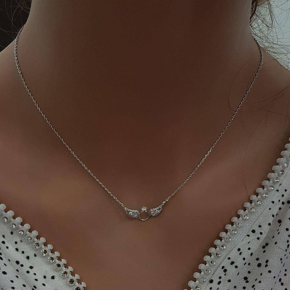 سلسال جناح تيفاني زركون صغير سلسال tiffany