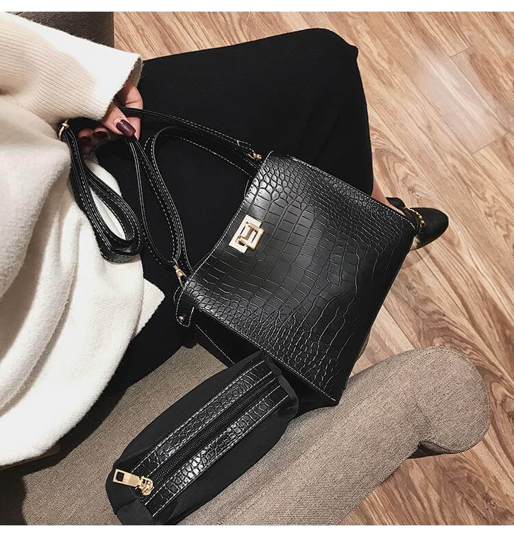 حقيبه باك اوف انيقه جلد تمساح شنط وحقائب شنط