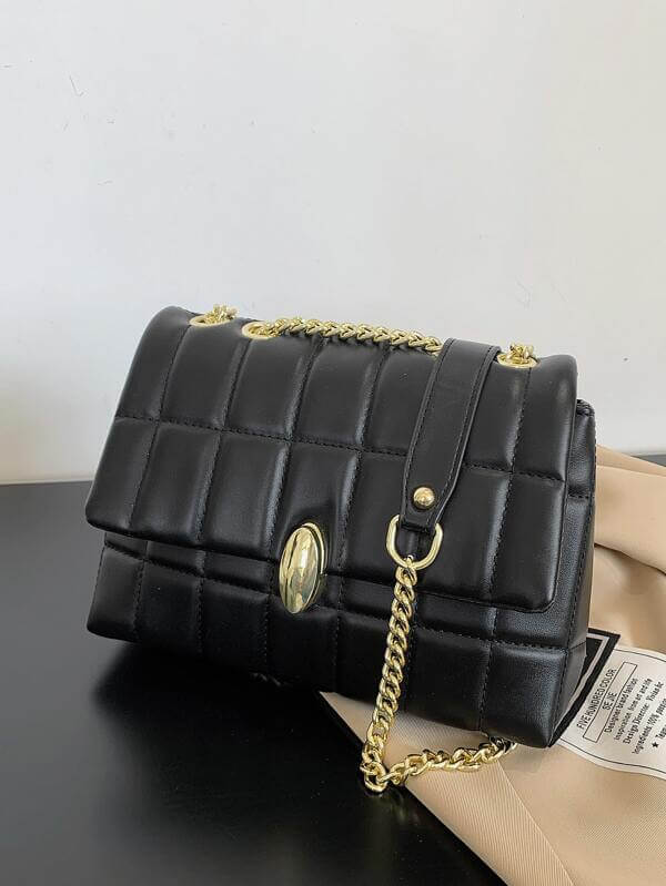 حقيبة كتف بسلسله ذهبية شنط وحقائب شنط