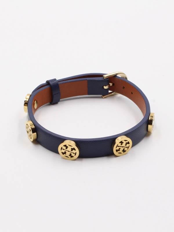 اسوارة توري بوريش جلد اسواره tory burch كحلي