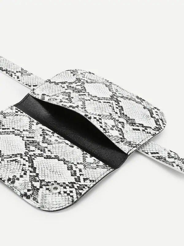 شنطة جلد ثعبان بحزام للخصر شنط وحقائب شنط