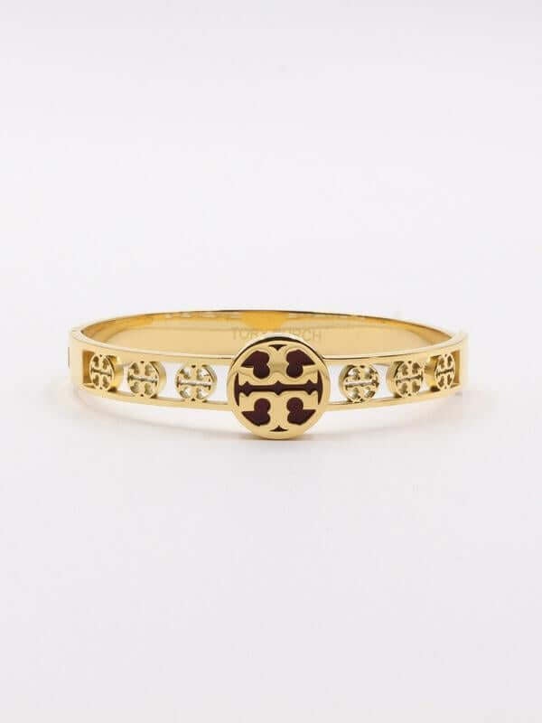 اسوارة توري بورش ثري كلرز اسواره tory burch عنابي ذهبي