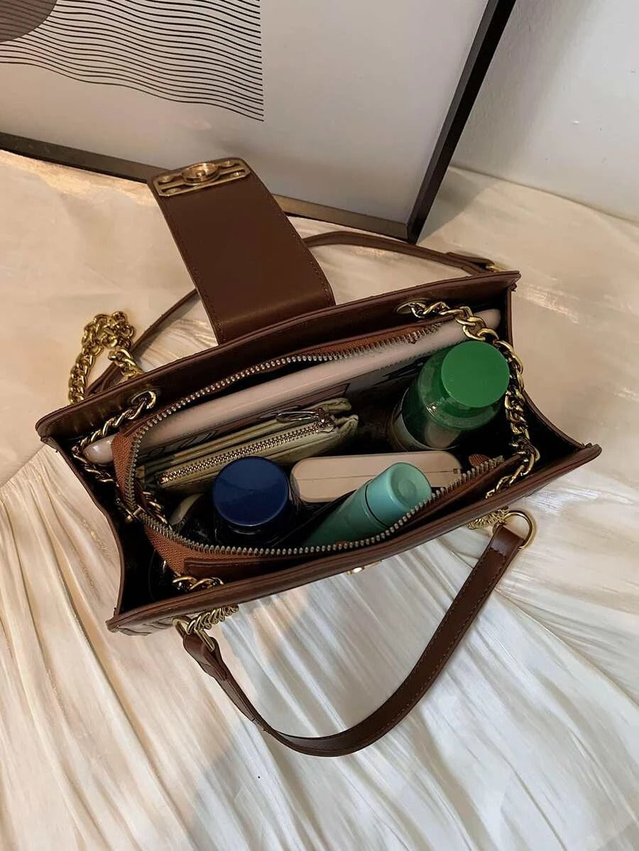 حقيبة الكتف بني شنط وحقائب شنط