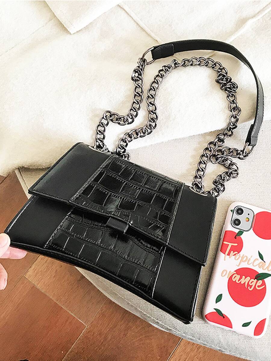 شنطة انيقة سوداء جلد تمساح شنط وحقائب شنط