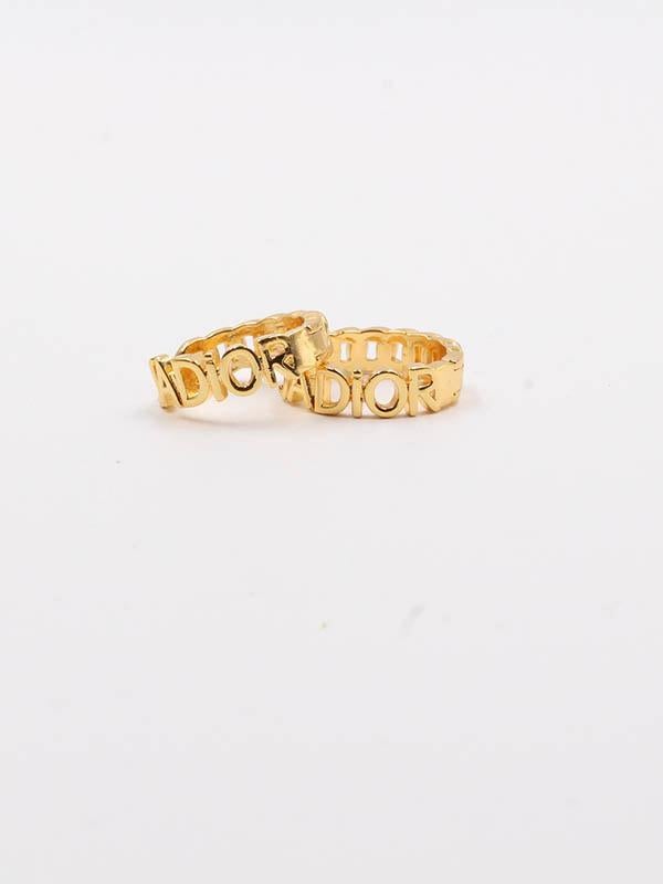 حلق ديور ستنلس ستيل حلق dior ذهبي