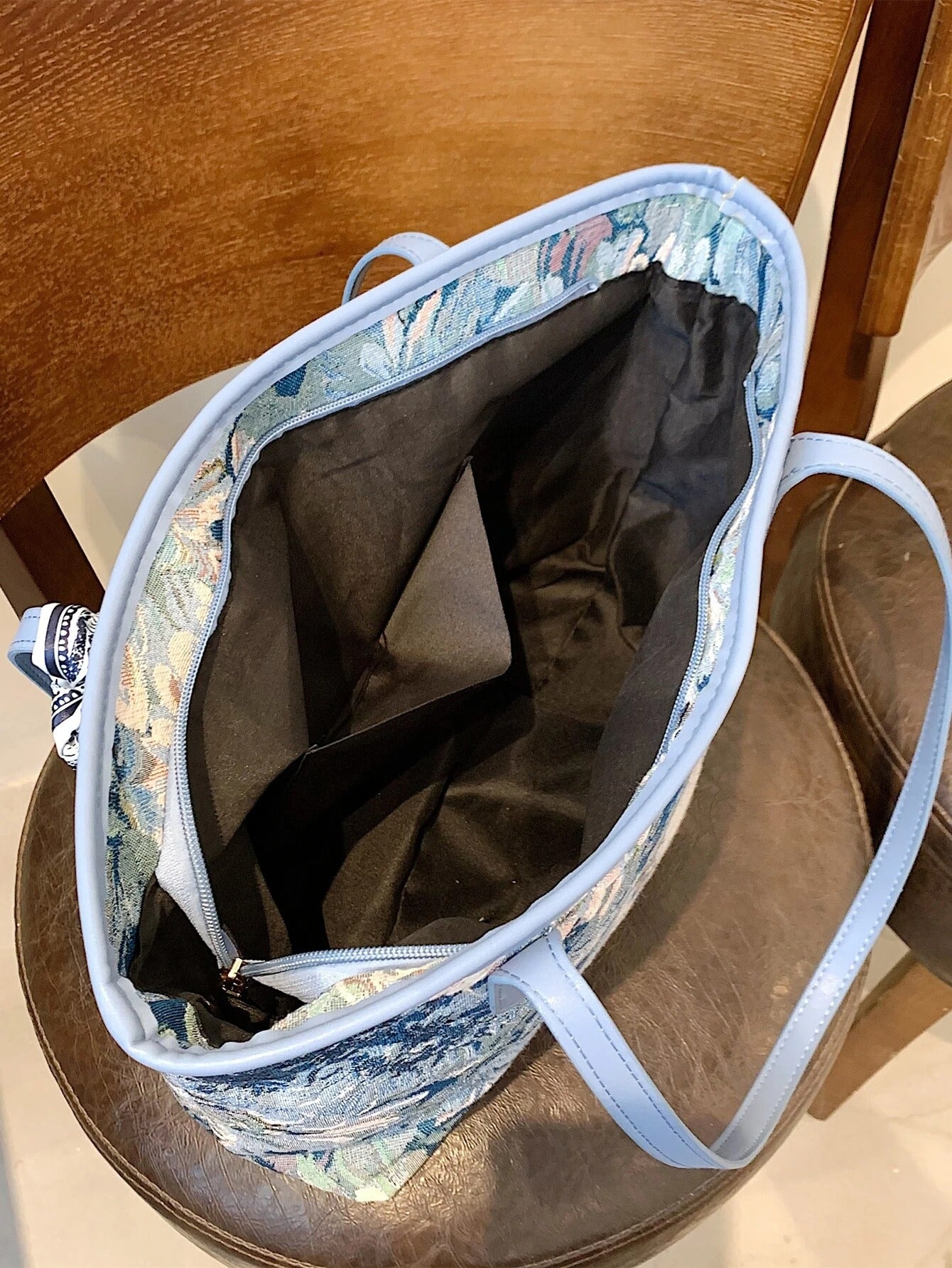 حقيبة يد كتف زهور سماوية شنط وحقائب شنط