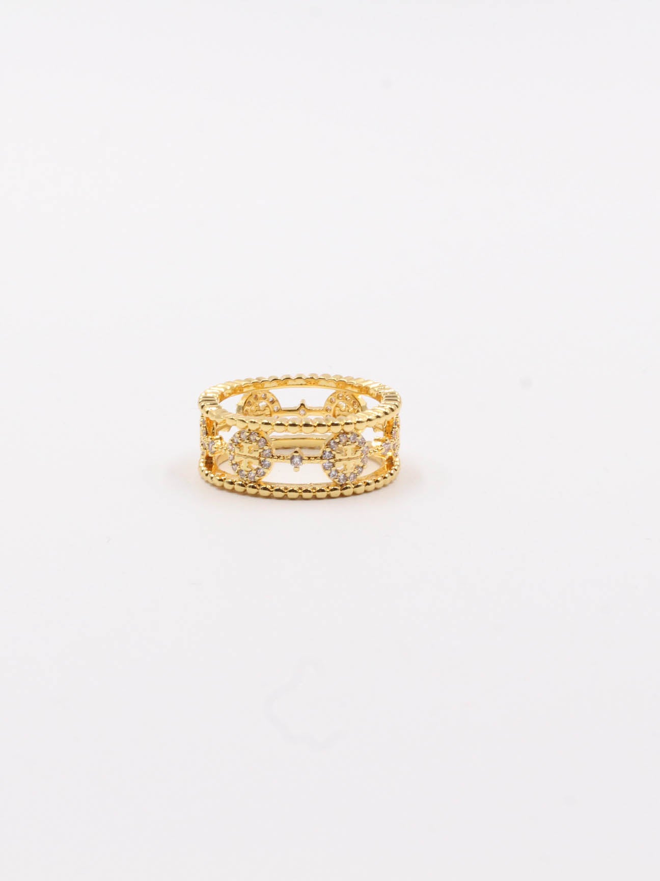 Tory Burch Cubic Zirconia Ring - خاتم توري بورش زركون خواتم tory burch ذهبي 6