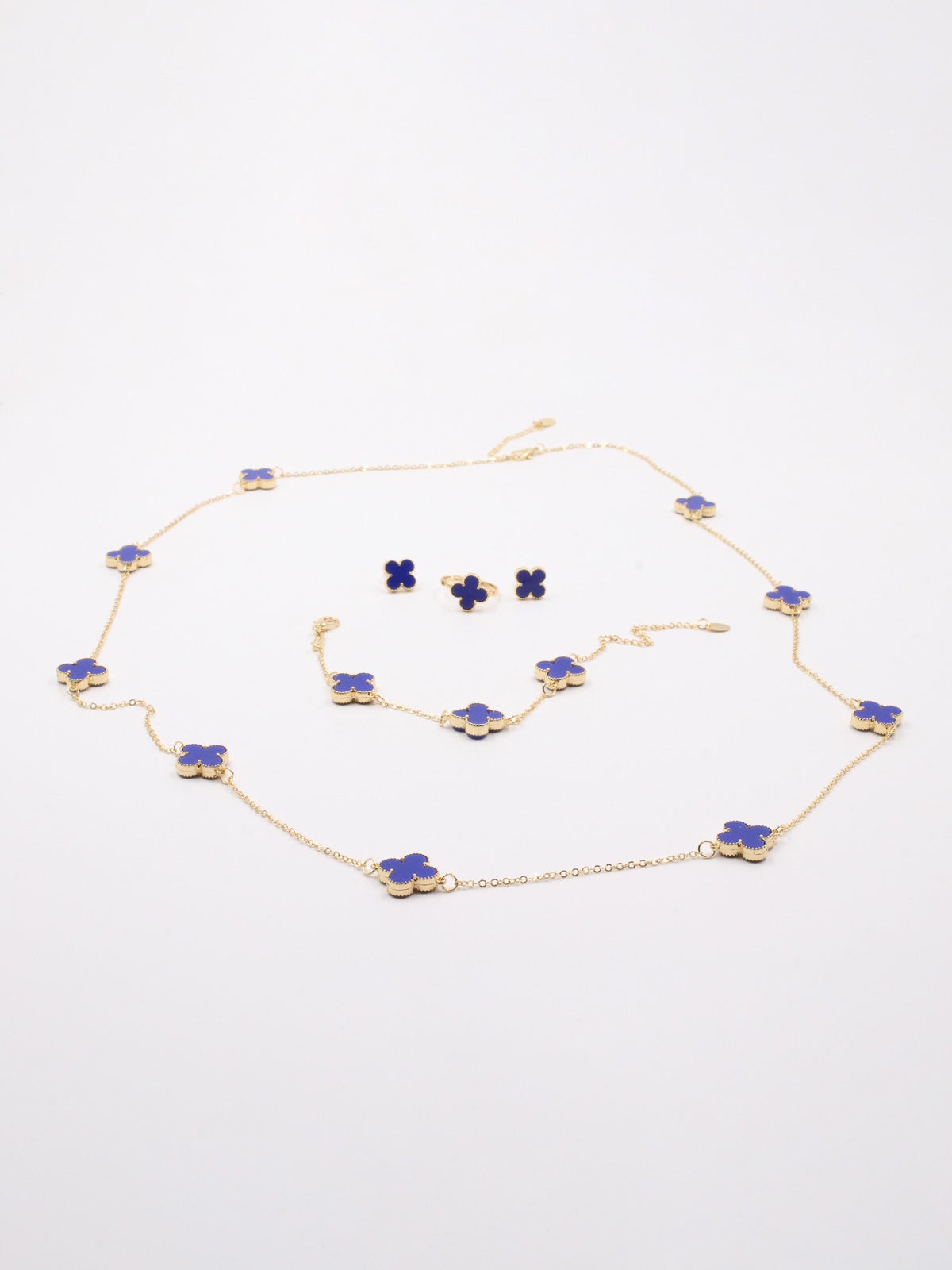 طقم فان كليف طويل 4 قطع اطقم van cleef ازرق