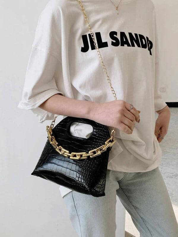 حقيبة بنقش جلد تمساح شنط وحقائب شنط