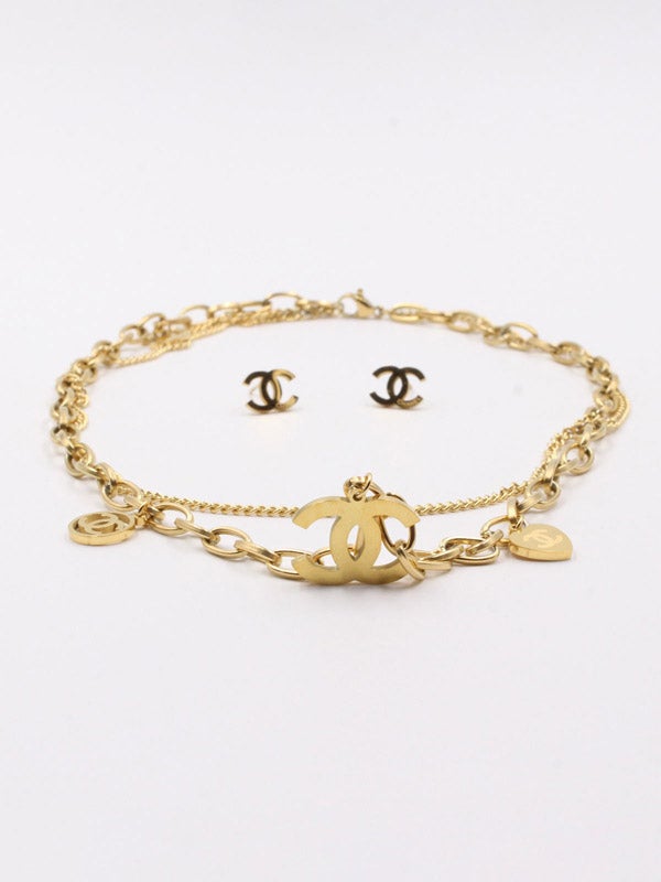 طقم شانيل طبقتين اطقم chanel