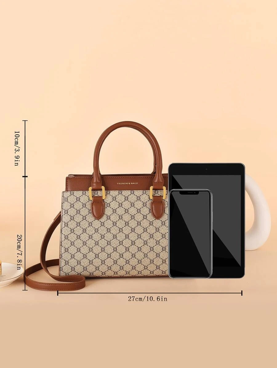 شنطة بمقبض علوي بني كبيرة شنط وحقائب شنط