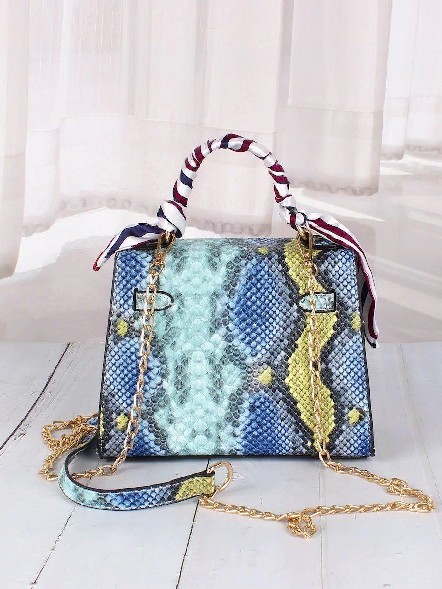 شنطة جلد تمساح ملون شنط وحقائب شنط