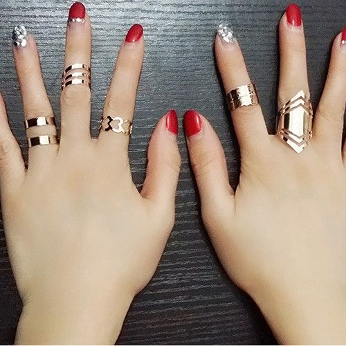 مجموعة خواتم هاف فن خواتم متوفر 1 لون