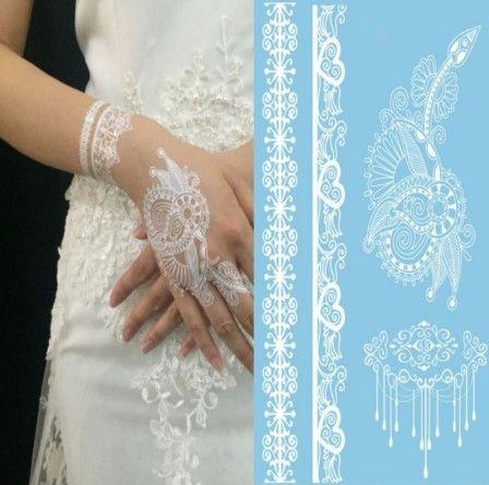 تاتو بلون ابيض تاتوو متوفر 9 موديل J001