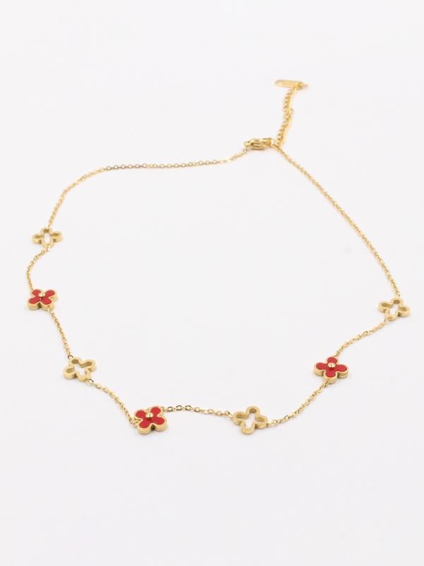 سلسال تشوكر فان كليف ملون سلسال van cleef احمر