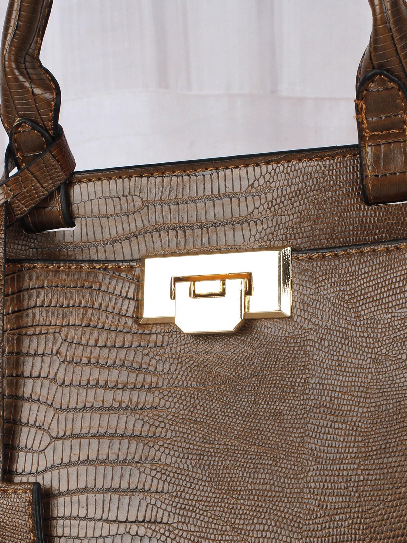 شنطة جلد تمساح بني شنط وحقائب شنط