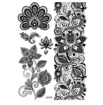 تاتو اسود اشكال مختلفه تاتوو متوفر 10 موديل J036