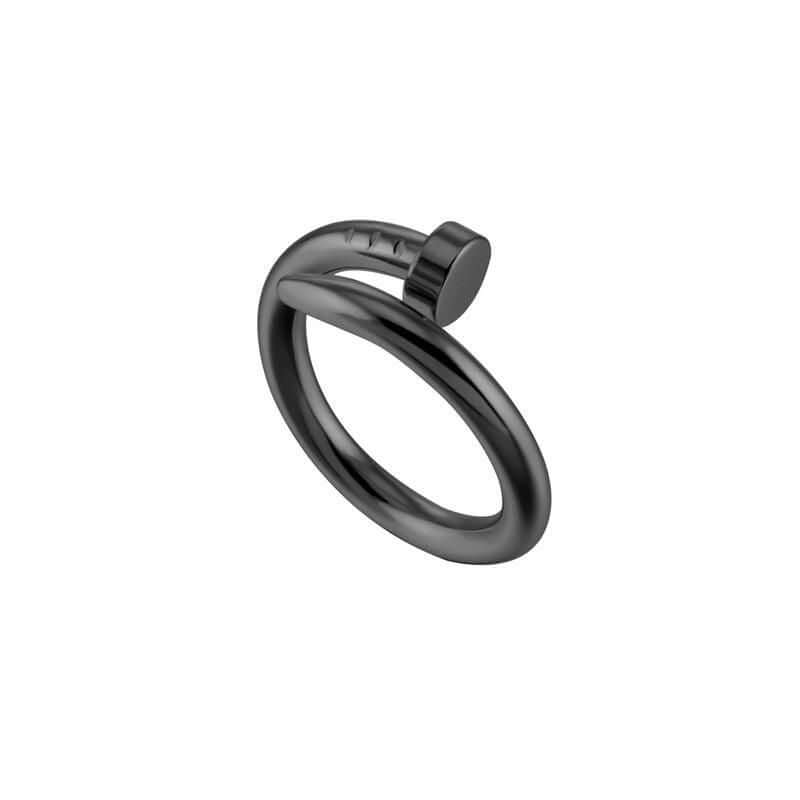 خاتم كارتير مسمار مدور ناعم خواتم CARTIER اسود 6