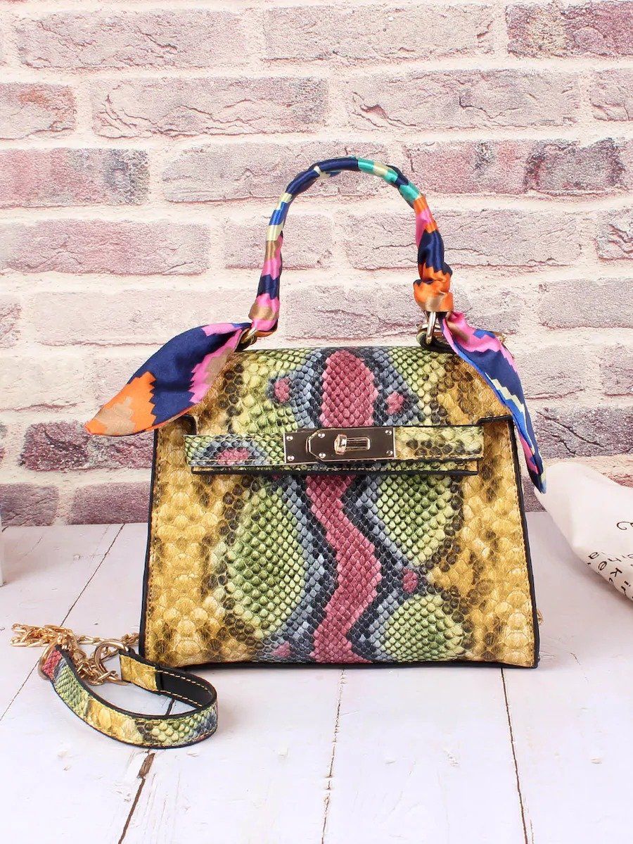 شنطة جلد تمساح ملون شنط وحقائب شنط