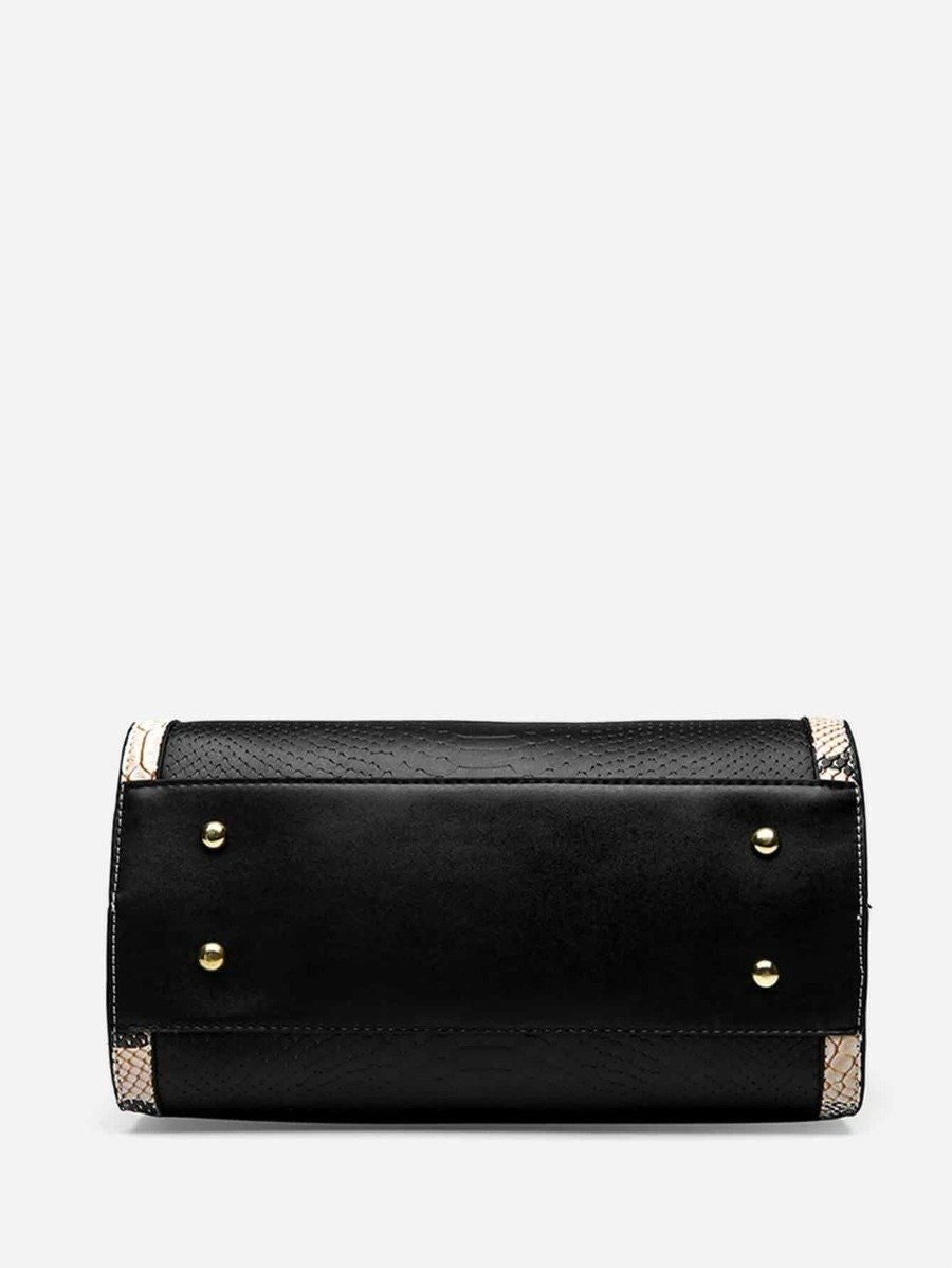 شنطة يد مزخرفة بجلد ثعبان شنط وحقائب شنط