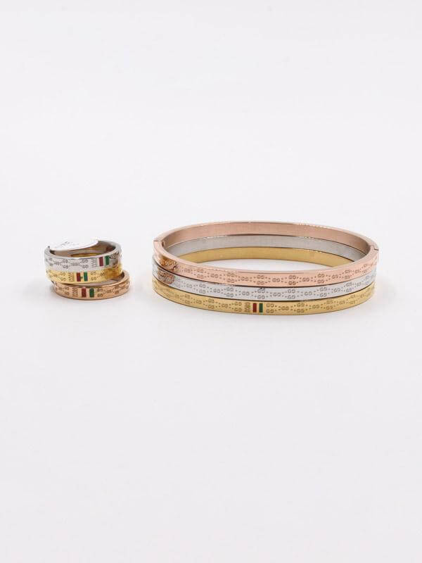 اساور قوتشي وخواتمها 6 قطع اسواره gucci