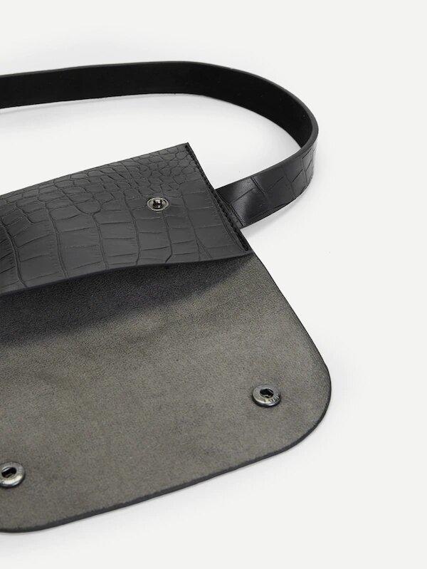 شنطة جلد ثعبان بحزام خصر شنط وحقائب شنط