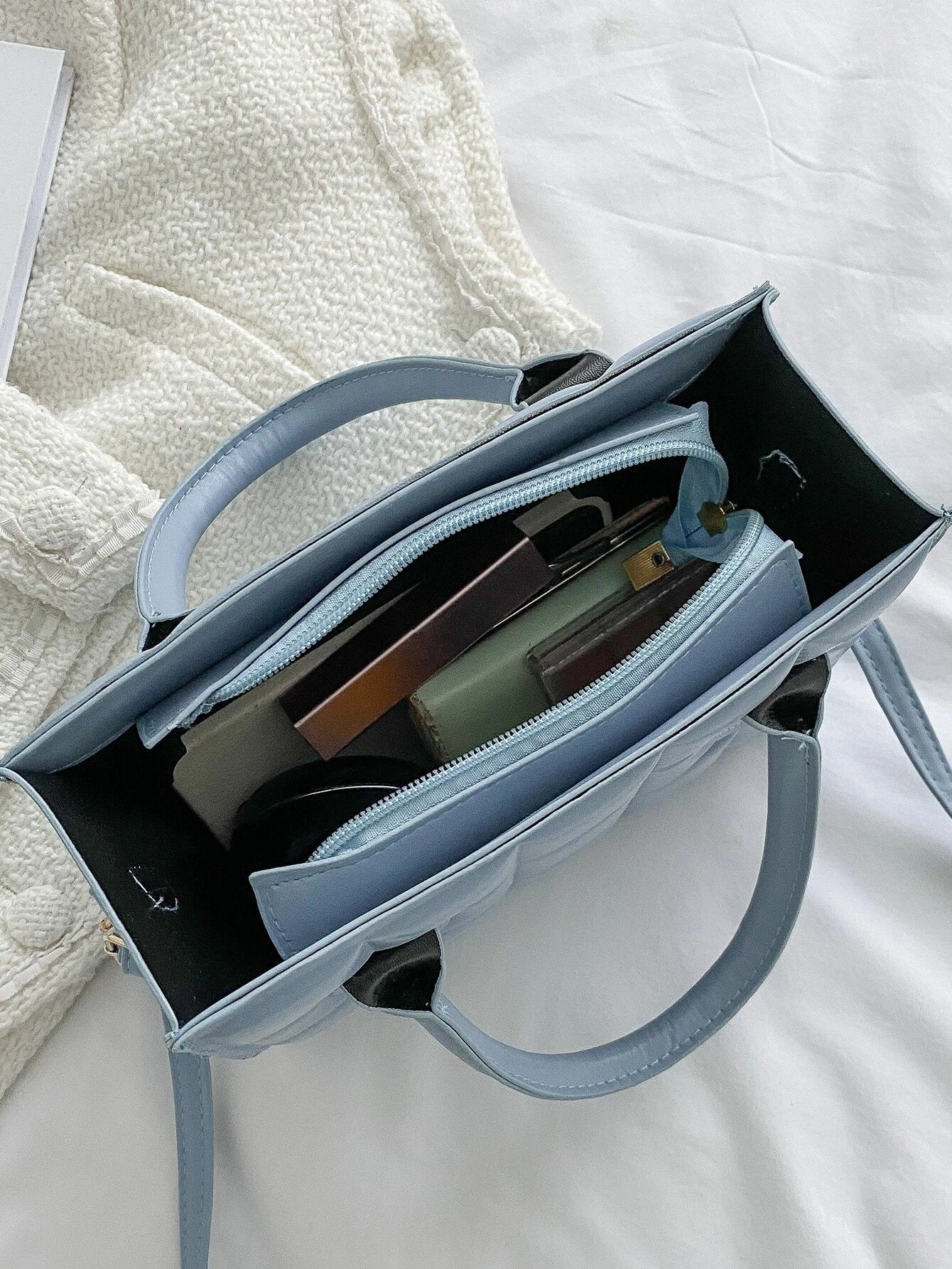 حقيبة مربعة سماوية شنط وحقائب شنط