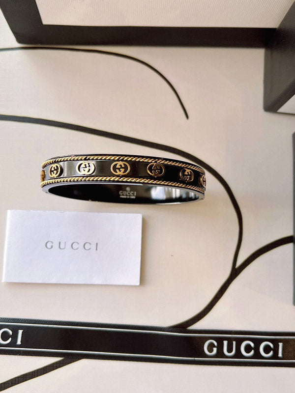 اسوارة قوتشي بلاك ادشن لوقو اسواره gucci