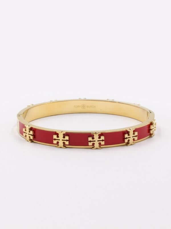 اسوارة توري بورش بانقل ملونه اسواره tory burch احمر ذهبي