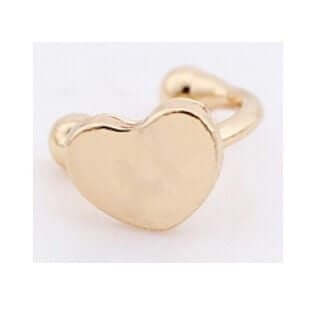 حلق فرده واحده صغير حلق متوفر 9 موديل قلب ذهبي