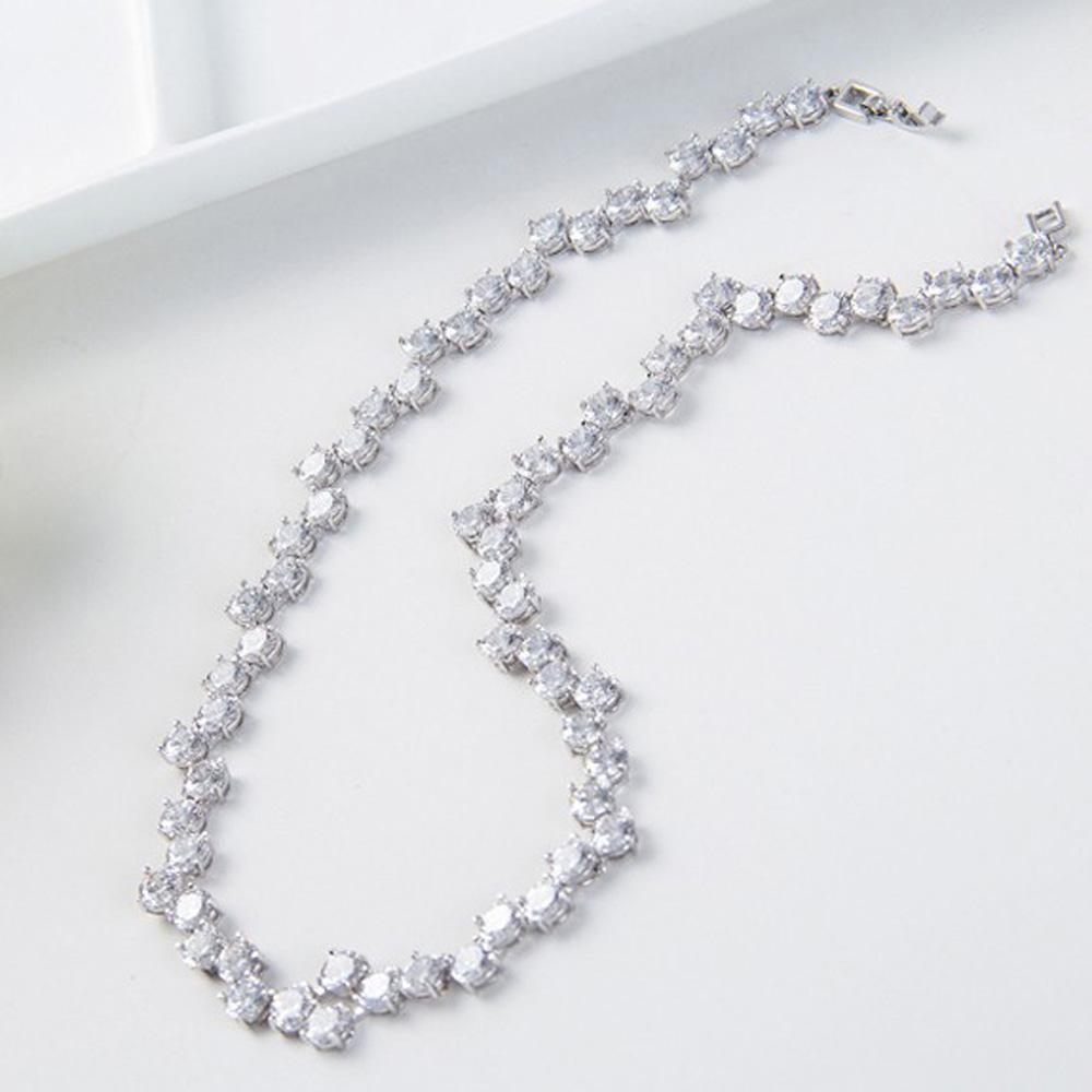 طقم زركون قطعتين بيق ستون اطقم متوفر 1 لون فضي