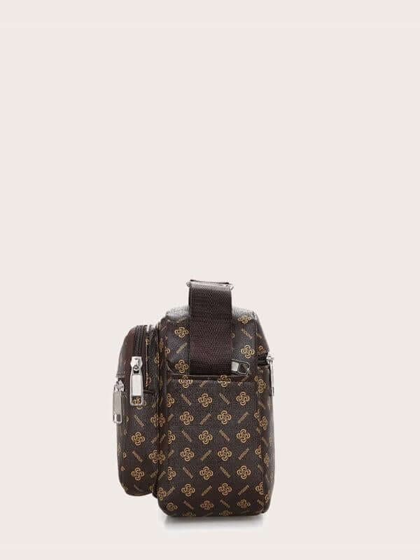 حقيبة جانبية بسحاب بني شنط وحقائب شنط