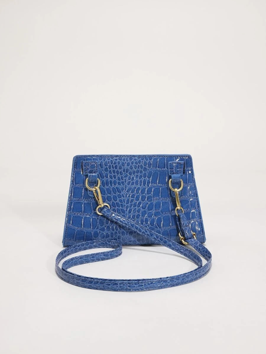 حقيبة مربعة ازرق شنط وحقائب شنط