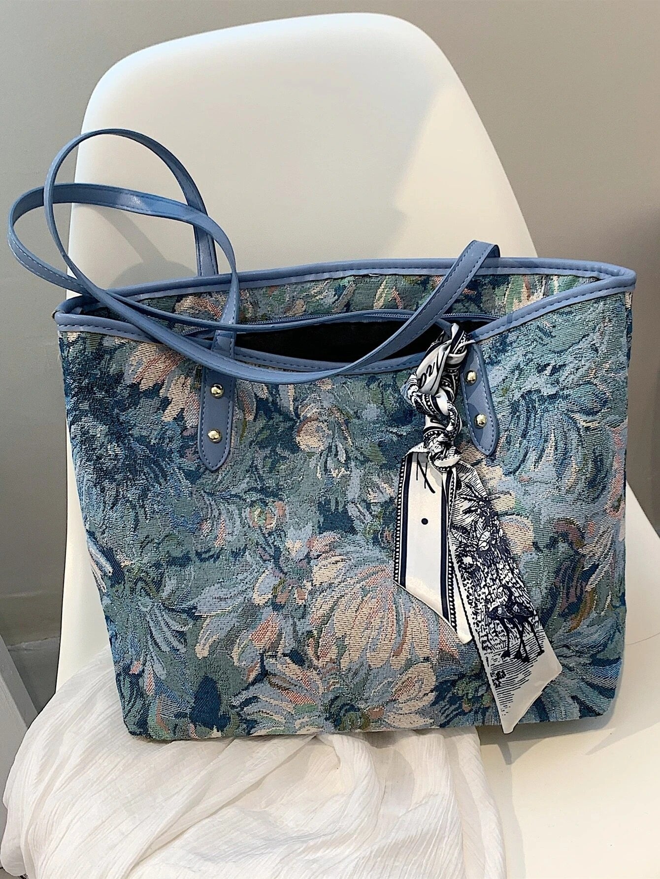 حقيبة يد كتف زهور سماوية شنط وحقائب شنط