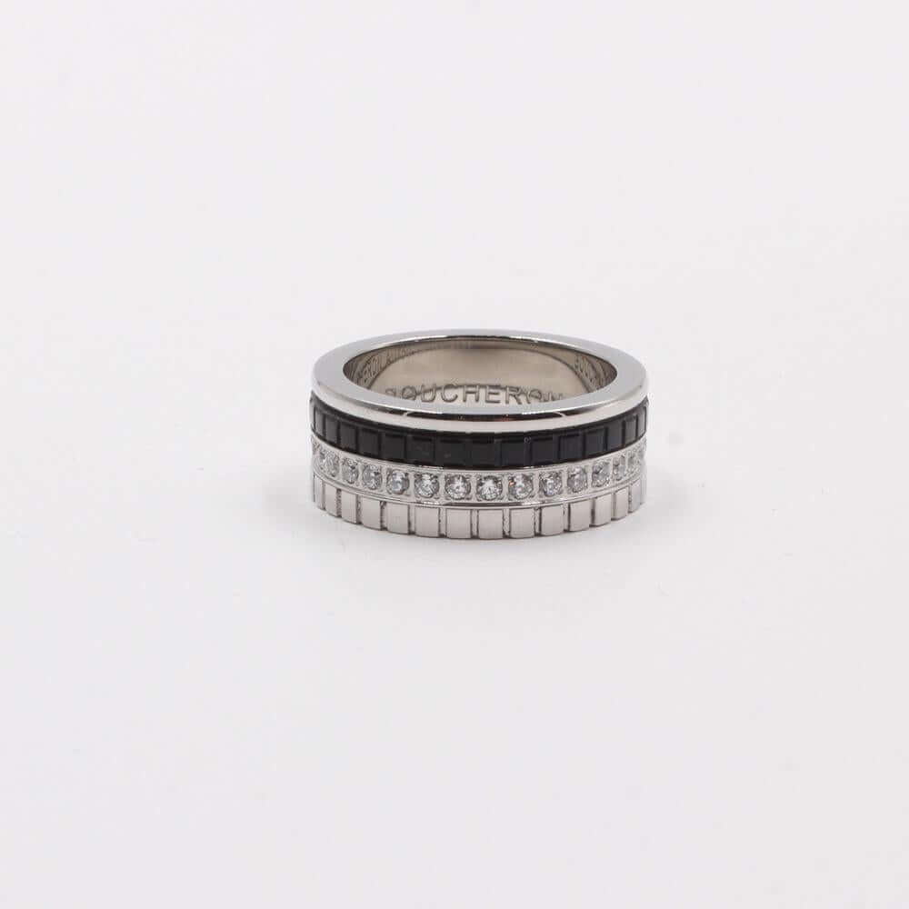 خاتم بوشرون سيراميك خواتم متوفر 3 لون اسود فضي 6