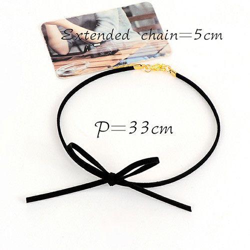 عقد فيونكه اسود سلسال متوفر 1 لون اسود