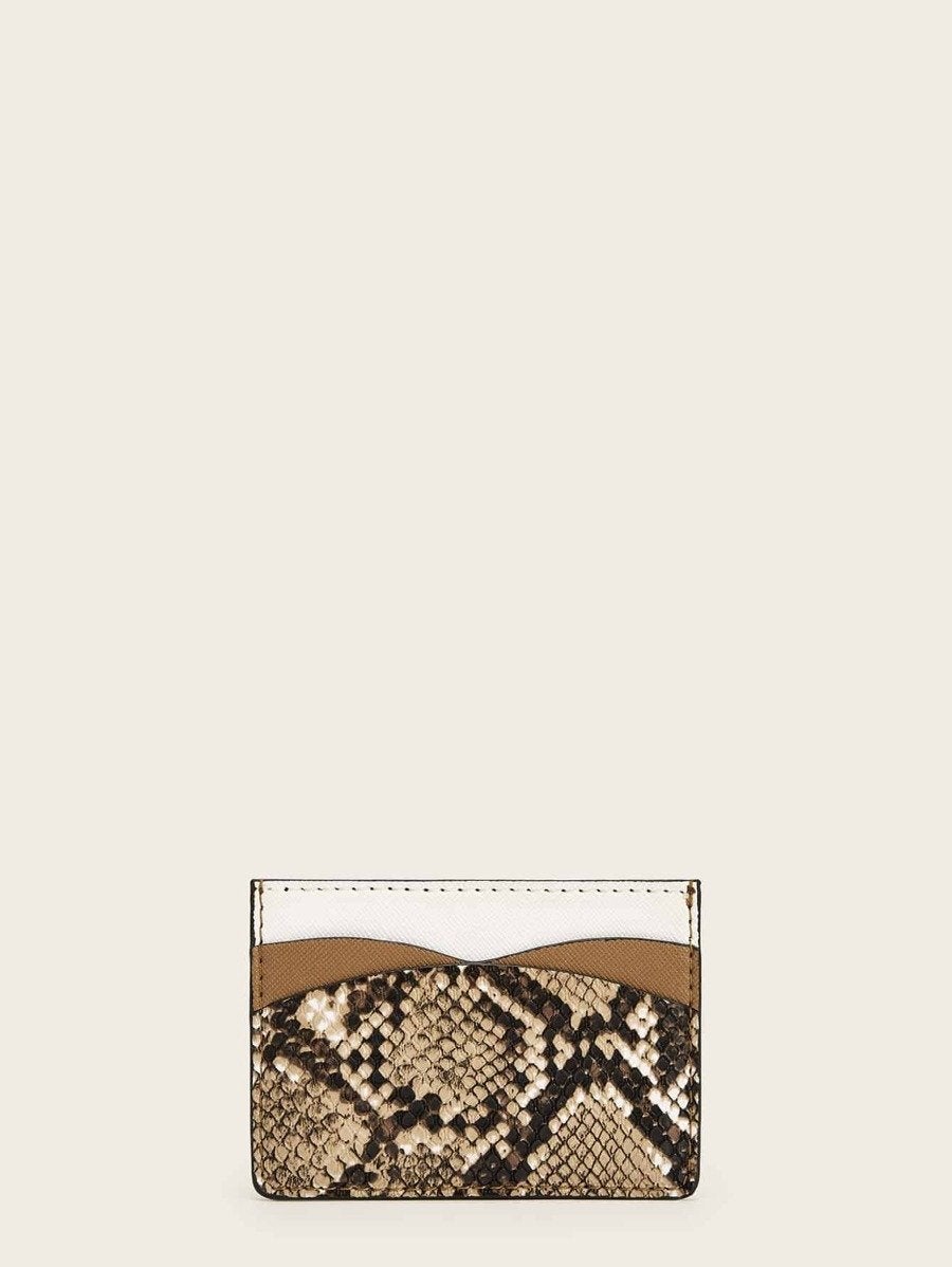 محفظة نقود جلد ثعبان محافظ بوك