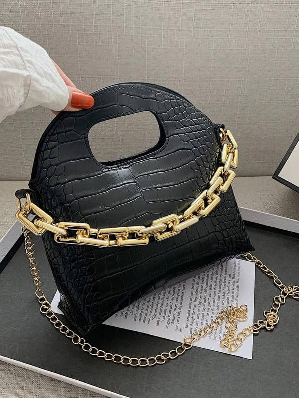 حقيبة بنقش جلد تمساح شنط وحقائب شنط