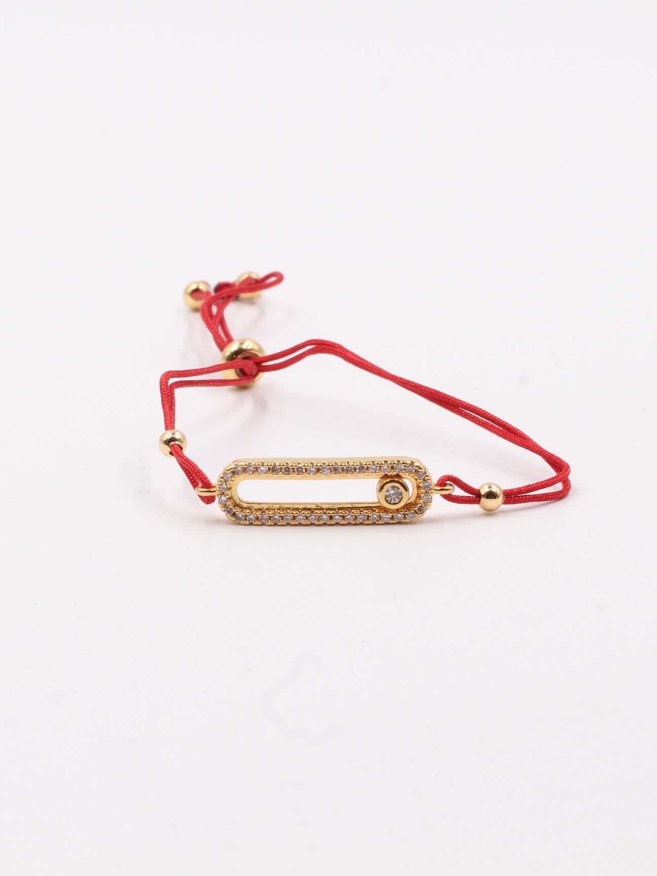 اساور ميسيكا خيط زركون messika احمر ذهبي