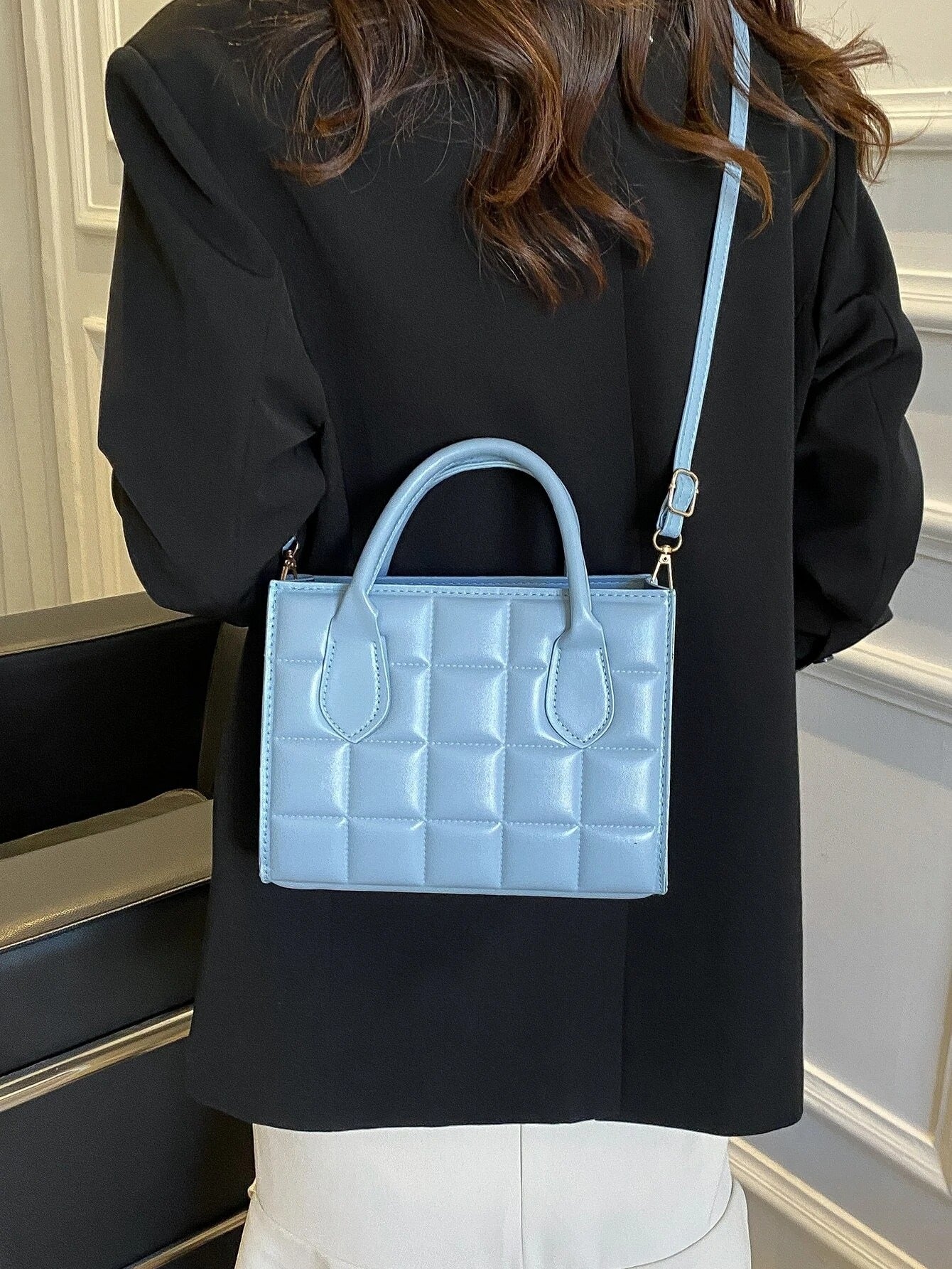 حقيبة مربعة سماوية شنط وحقائب شنط