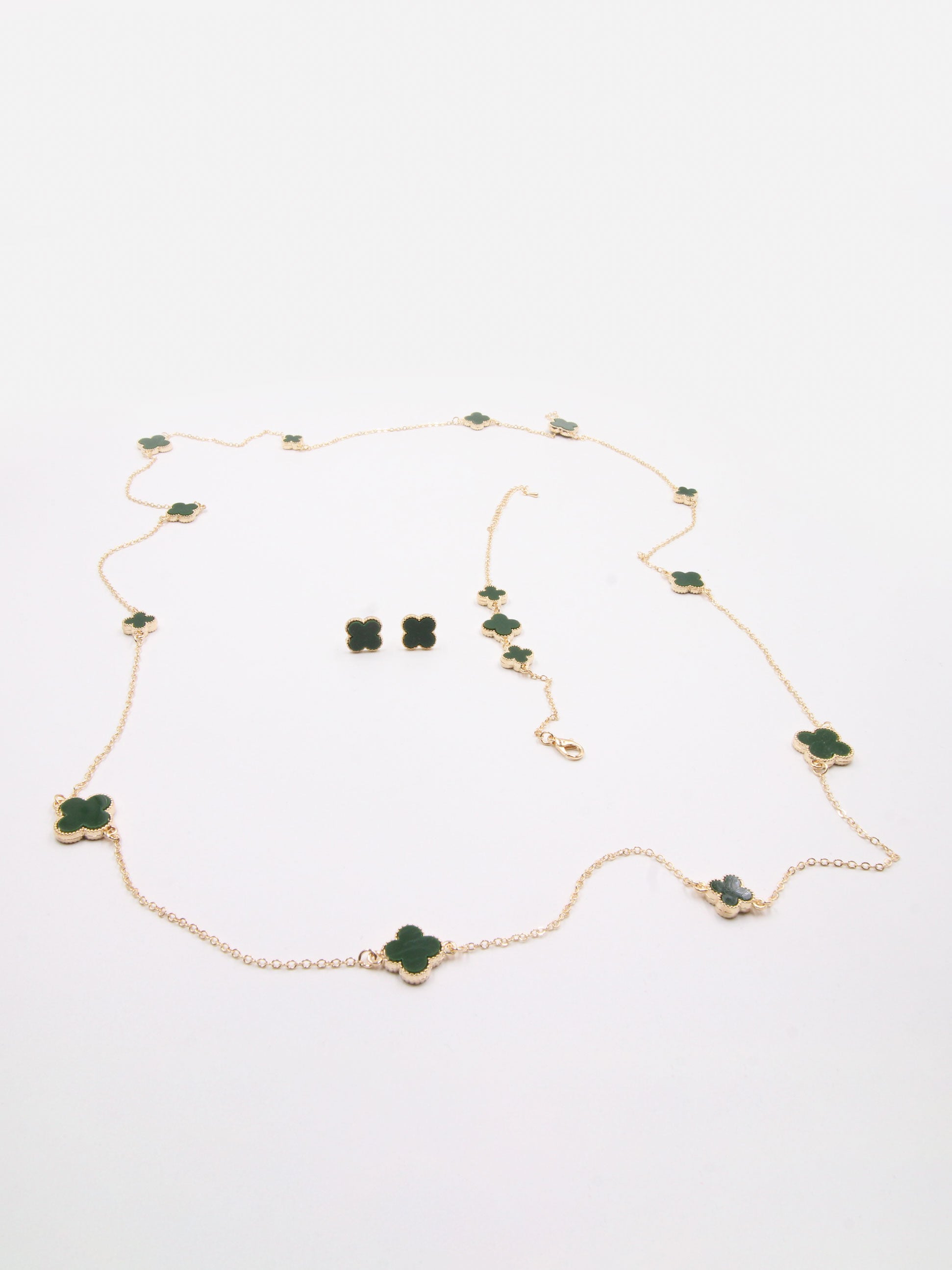 طقم فان كليف طويل 3 قطع اطقم van cleef اخضر