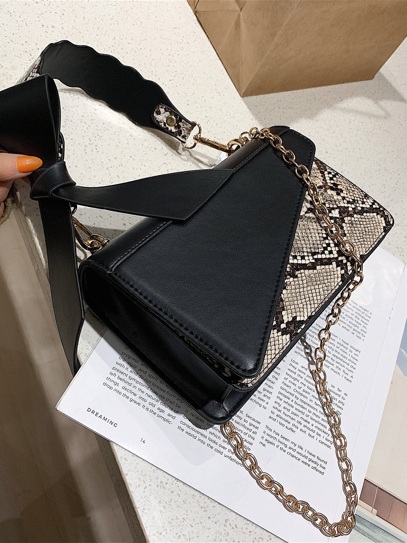 شنطة يد جلد ثعبان شنط وحقائب شنط