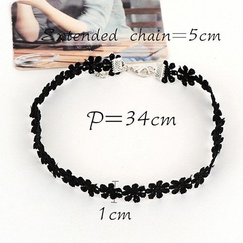 عقد وردات اسود سلسال متوفر 1 لون