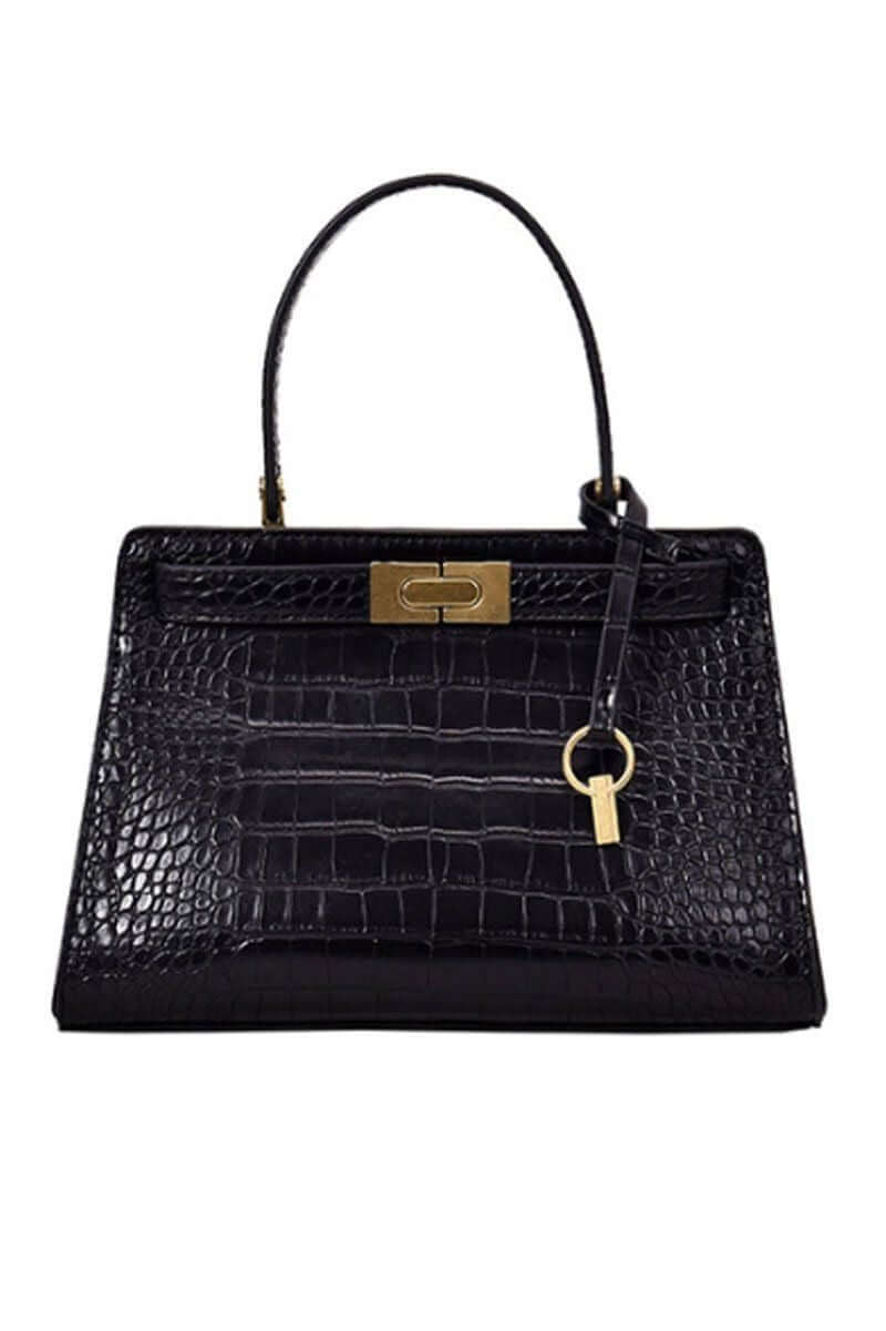 حقيبة جلديه انيقة متوسطة الحجم شنط وحقائب شنط اسود