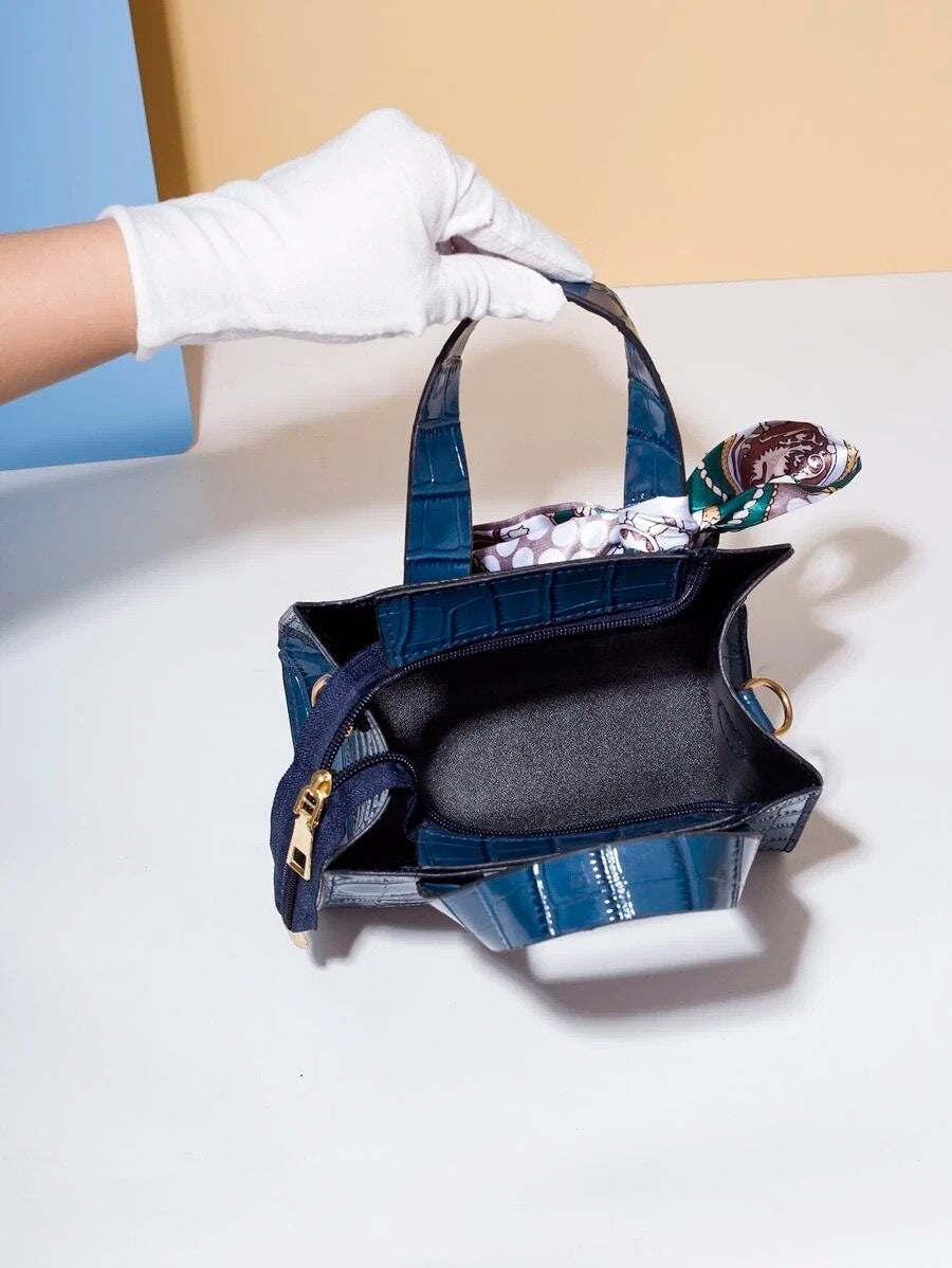 شنطة كتف مزخرف بوشاح شنط وحقائب شنط