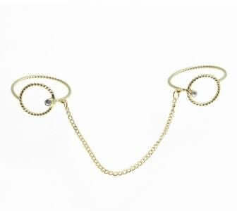 خاتمين سيركل شينز خواتم متوفر 3 لون ذهبي فري سايز - قابل التحكم بالقياس