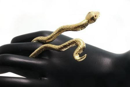 خاتم سنيك خواتم متوفر 3 لون ذهبي فري سايز - قابل التحكم بالقياس