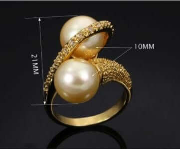 خاتم زركون بيرل خواتم متوفر 1 لون ذهبي 9